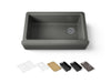 Kohler Riverby 35-3/4" undermount single-bowl farmhouse workstation kitchen sink