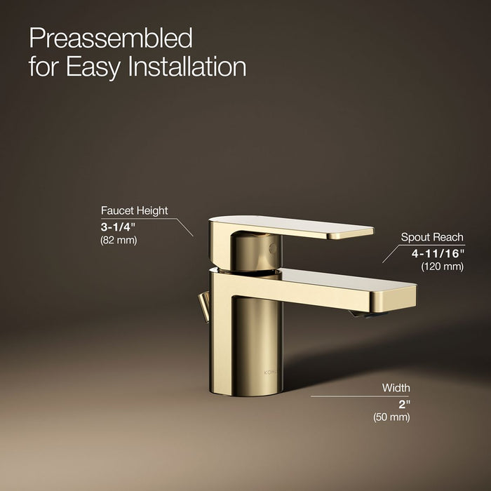 Kohler Parallel Low single-handle bathroom sink faucet, 1.2 gpm