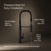 KOHLER K-24982 Purist Semi-professional kitchen sink faucet with three-function sprayhead, matte black - view 5