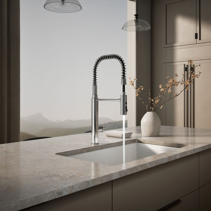 KOHLER K-24982 Purist Semi-professional kitchen sink faucet with three-function sprayhead, polished chrome - view 3
