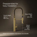 KOHLER Purist Semi-professional kitchen sink faucet with three-function sprayhead