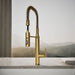 KOHLER Purist Semi-professional kitchen sink faucet with three-function sprayhead