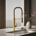 KOHLER Purist Semi-professional kitchen sink faucet with three-function sprayhead