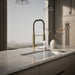 KOHLER Purist Semi-professional kitchen sink faucet with three-function sprayhead