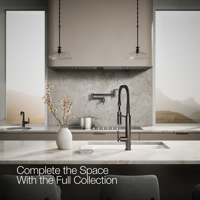 KOHLER K-24982 Purist Semi-professional kitchen sink faucet with three-function sprayhead