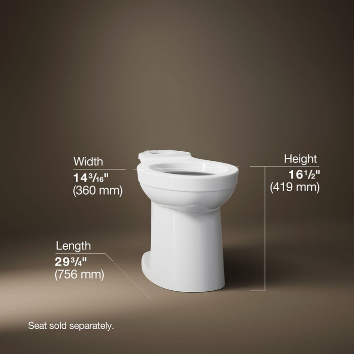 KOHLER K-25076-SS Kingston Elongated toilet bowl