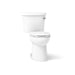 KOHLER K-25077-RA Kingston Two-piece elongated toilet, 1.28 gpf - White