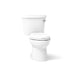 KOHLER K-25087-RA Kingston Two-piece elongated toilet, 1.28 gpf - White