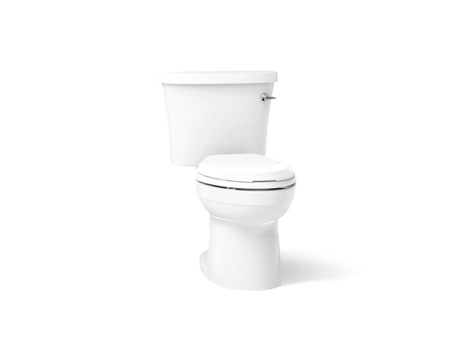 KOHLER K-25087-SSRA Kingston Two-piece elongated toilet, 1.28 gpf, white