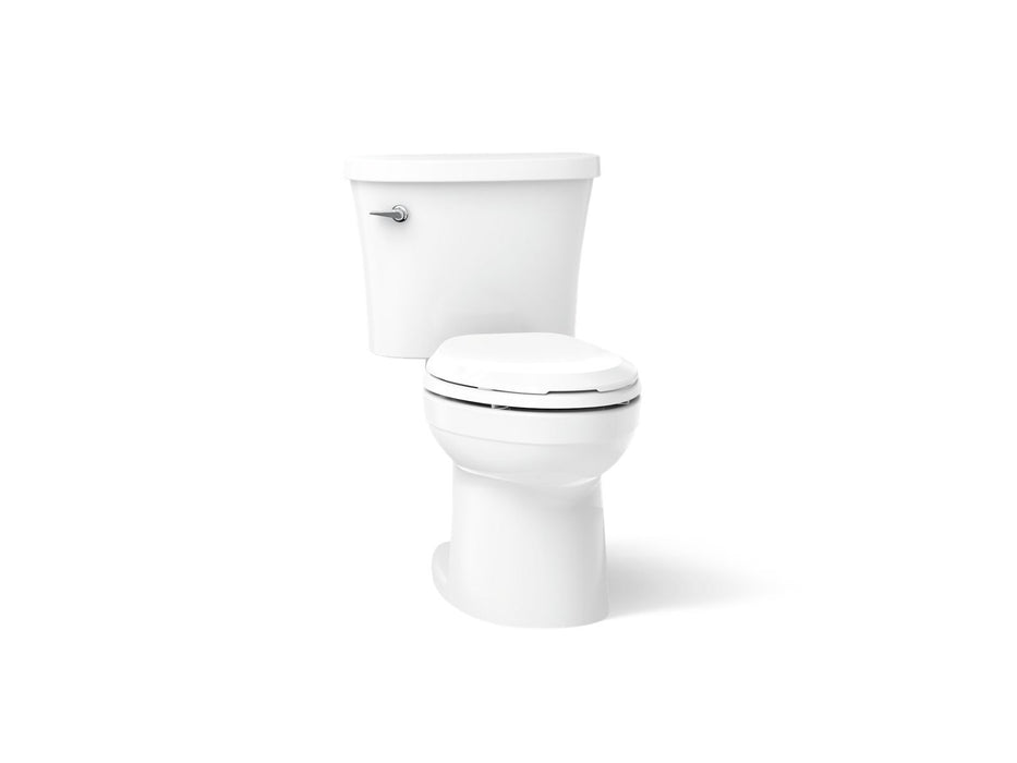 KOHLER K-25087-SST Kingston Two-piece elongated toilet, 1.28 gpf, white