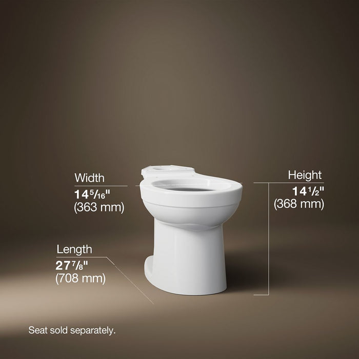 KOHLER K-25096-SS Kingston Round-front toilet bowl