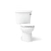 KOHLER K-25097-RA Kingston Two-piece round-front toilet, 1.28 gpf - White