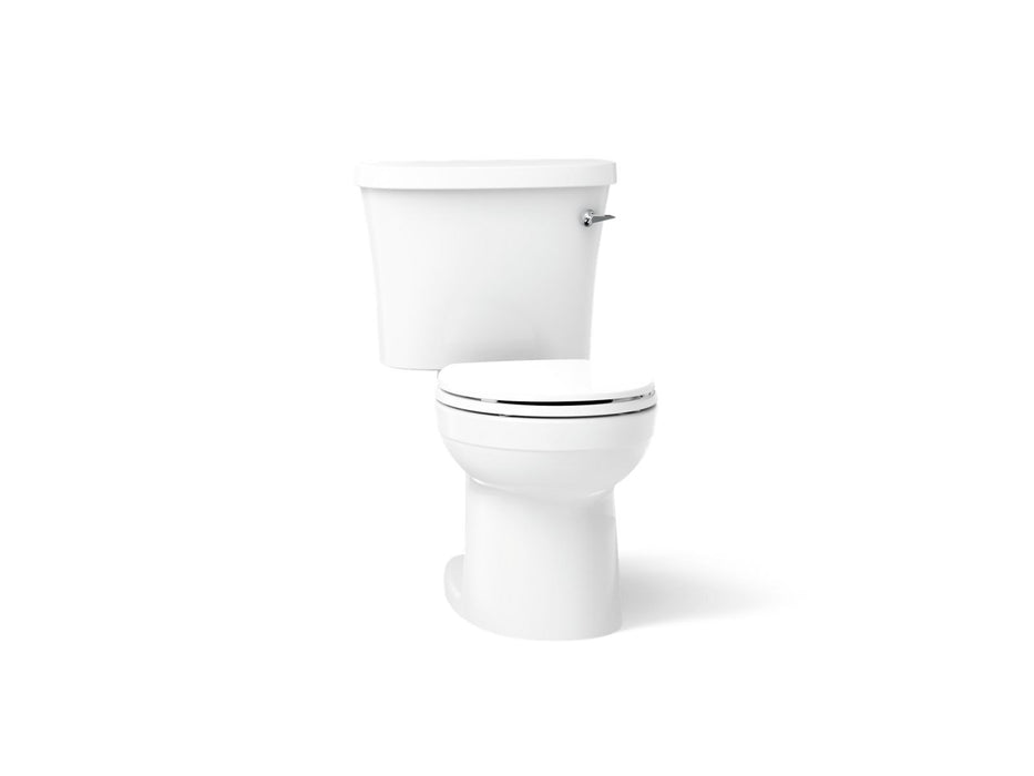 KOHLER K-25097-TR Kingston Two-piece round-front toilet, 1.28 gpf, white
