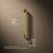 3/4 view of product with dimensions