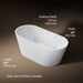 KOHLER K-25165 Evok 66" x 30" Freestanding Bath