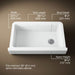 KOHLER K-25784 Cairn Undermount single-bowl farmhouse kitchen sink, matte white - view 3