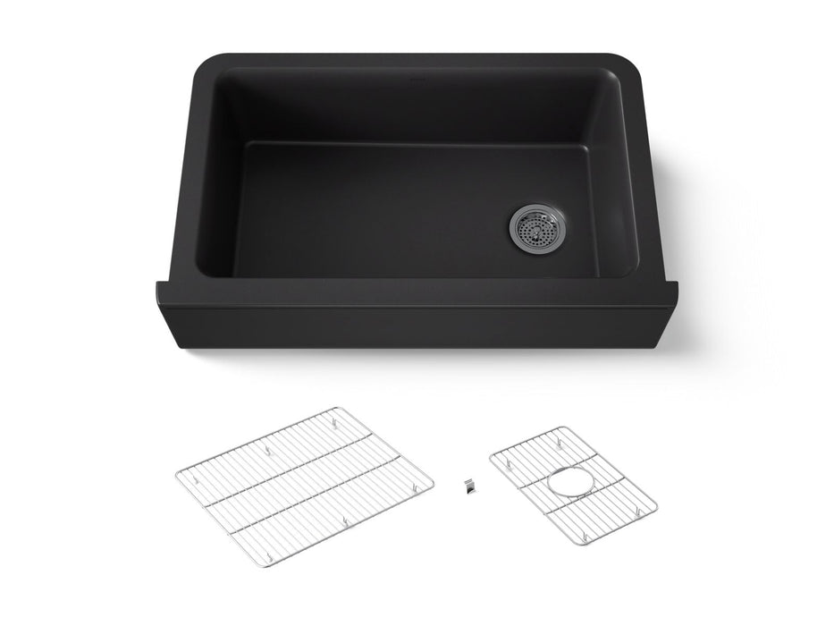 KOHLER K-25786 Cairn 34" undermount single-bowl farmhouse kitchen sink