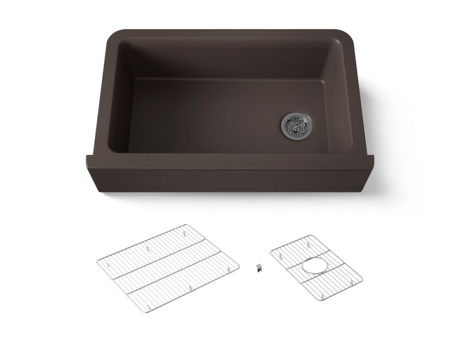 Kohler Cairn 34" undermount single-bowl farmhouse kitchen sink