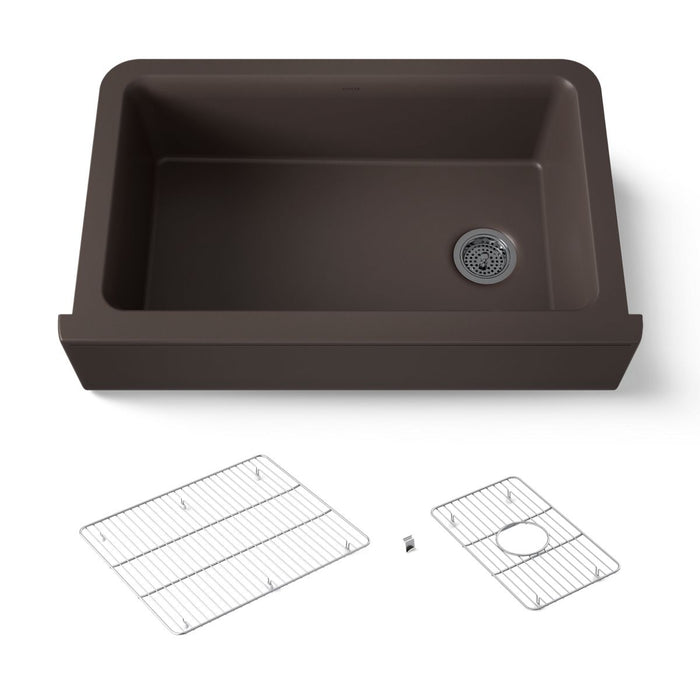 Kohler Cairn 34" undermount single-bowl farmhouse kitchen sink