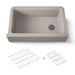 KOHLER K-25786 Cairn 34" undermount single-bowl farmhouse kitchen sink, matte taupe - view 5