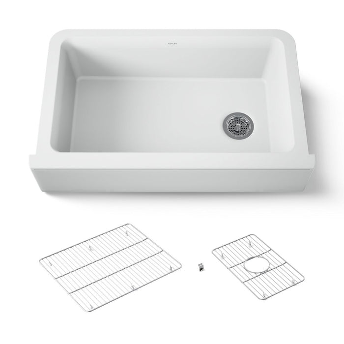 KOHLER K-25786 Cairn 34" undermount single-bowl farmhouse kitchen sink