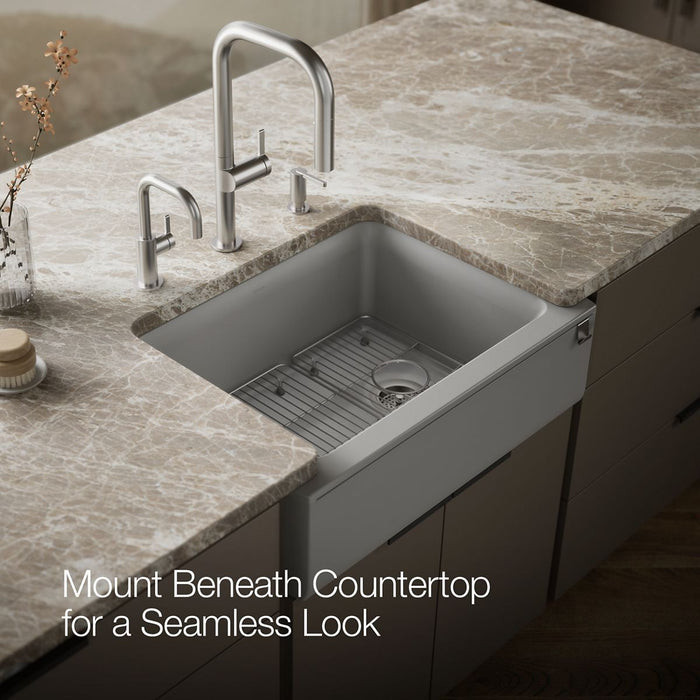 Kohler Cairn 29-11/16" undermount single-bowl farmhouse kitchen sink