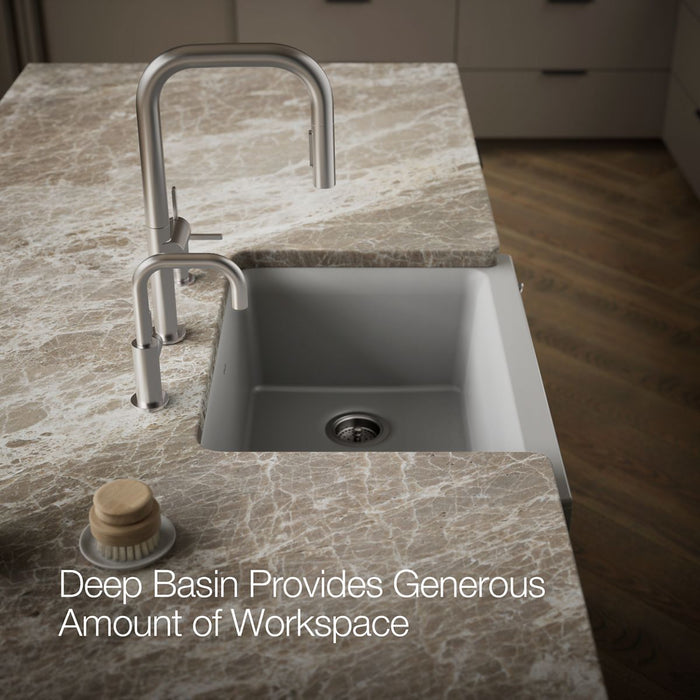 Kohler Cairn 29-11/16" undermount single-bowl farmhouse kitchen sink
