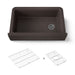 Kohler Cairn 34" undermount single-bowl farmhouse kitchen sink with fluted design