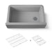 KOHLER K-25788 Cairn 34" undermount single-bowl farmhouse kitchen sink with fluted design, matte grey - view 3