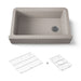 Kohler Cairn 34" undermount single-bowl farmhouse kitchen sink with fluted design
