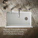 KOHLER K-25788 Cairn 34" undermount single-bowl farmhouse kitchen sink with fluted design, matte white - view 4