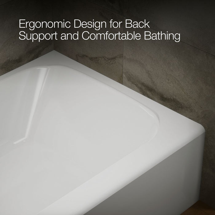 KOHLER K-25833-LA Avec 60" x 42" alcove bath, left drain