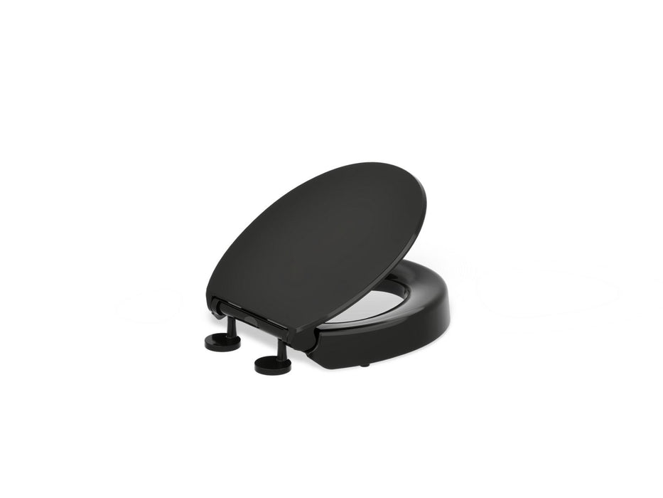 KOHLER K-25876 Hyten Elevated Quiet-Close round-front toilet seat