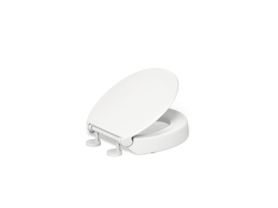 KOHLER K-25876 Hyten Elevated Quiet-Close round-front toilet seat