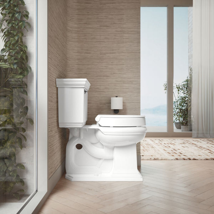 KOHLER KOHLER K-25876 Hyten Elevated Quiet-Close round-front toilet seat