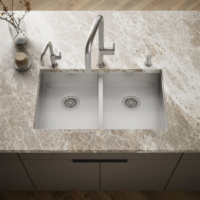 KOHLER K-25940 Vault 32" undermount double-bowl kitchen sink