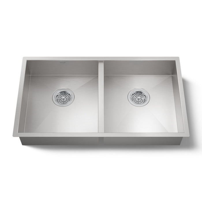 KOHLER Vault 32" undermount double-bowl kitchen sink