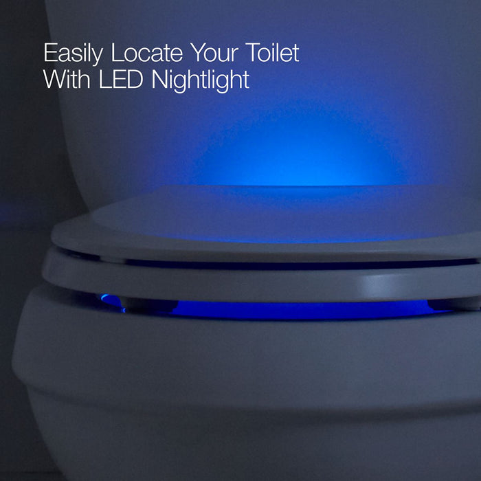 Kohler Transitions Nightlight ReadyLatch Quiet-Close elongated toilet seat
