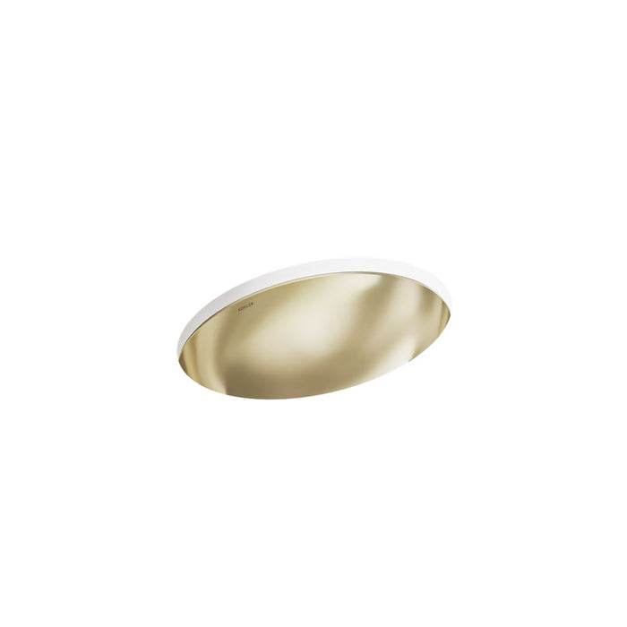 KOHLER Rhythm 23-1/4" oval undermount bathroom sink, no overflow