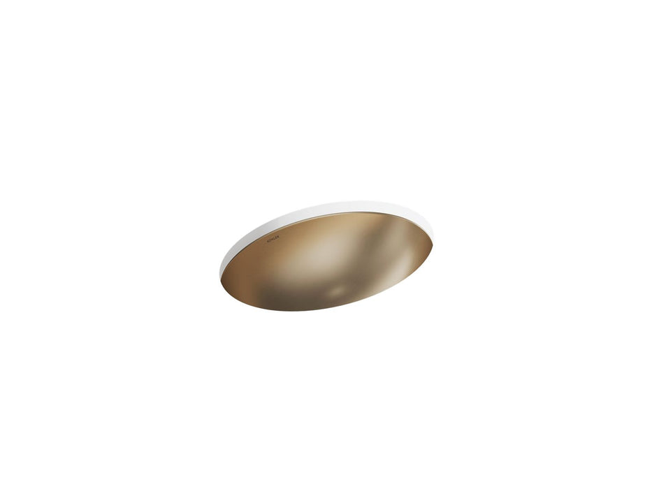 KOHLER Rhythm 23-1/4" oval undermount bathroom sink, no overflow
