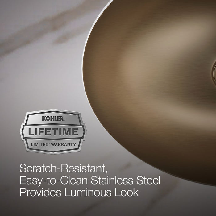 KOHLER Rhythm 23-1/4" oval undermount bathroom sink, no overflow