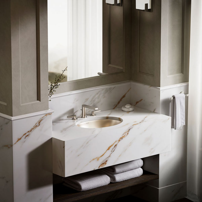 KOHLER Rhythm 23-1/4" oval undermount bathroom sink, no overflow