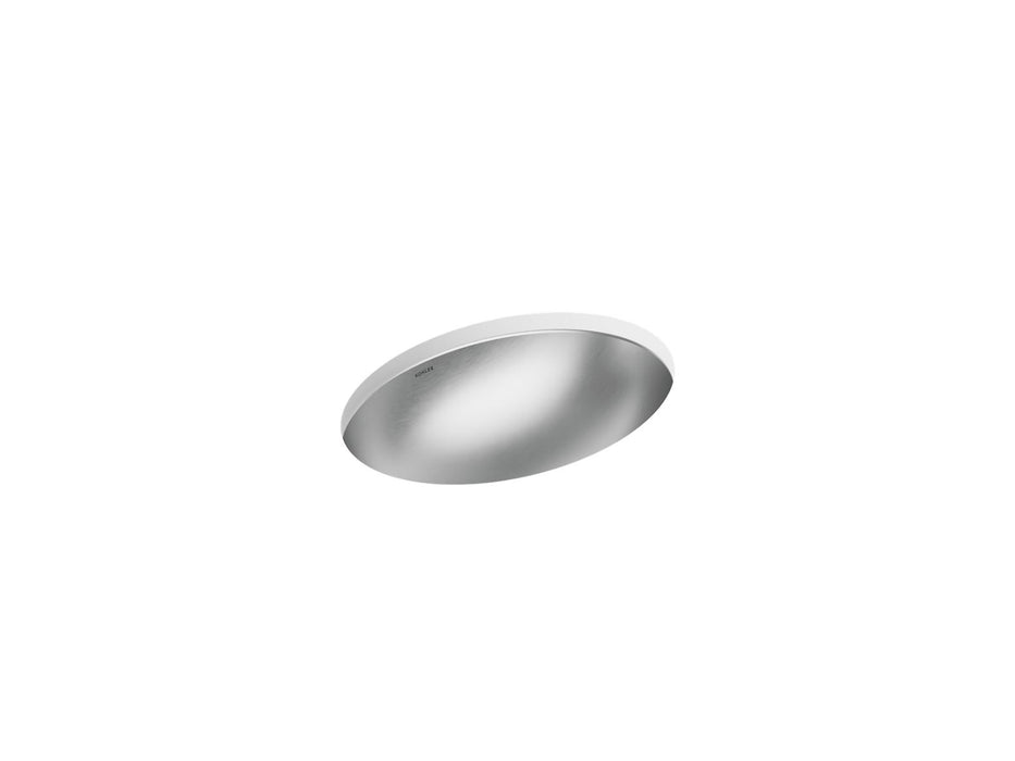KOHLER K-2602-SU Rhythm 23-1/4" oval undermount bathroom sink, no overflow, not applicable