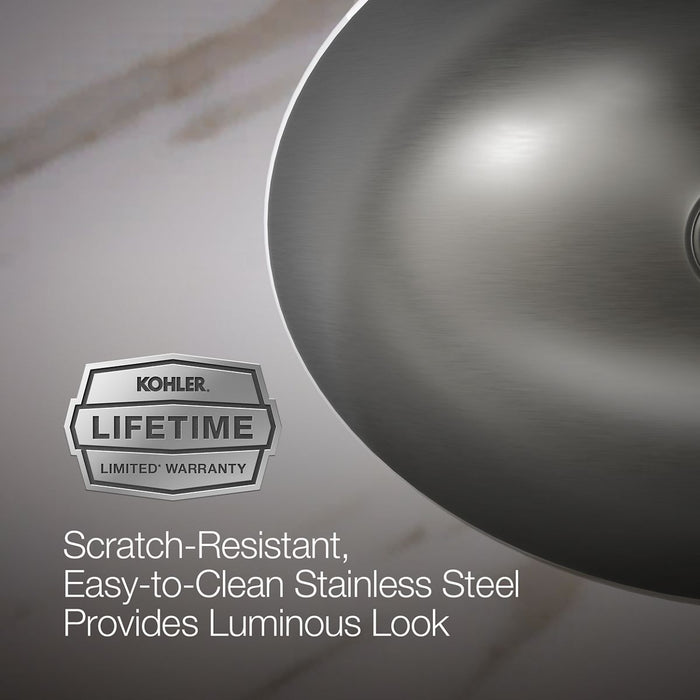 KOHLER K-2602-SU Rhythm 23-1/4" oval undermount bathroom sink, no overflow, not applicable - view 2