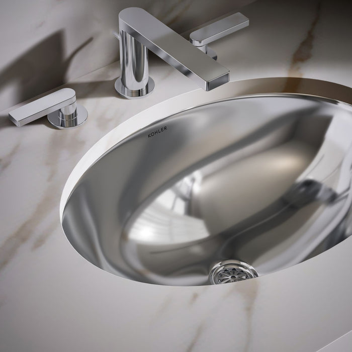 KOHLER K-2603-MU Rhythm 23-1/4" oval drop-in bathroom sink, no overflow
