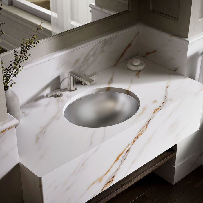 KOHLER K-2608-MU Bachata 20" oval drop-in/undermount bathroom sink, no overflow