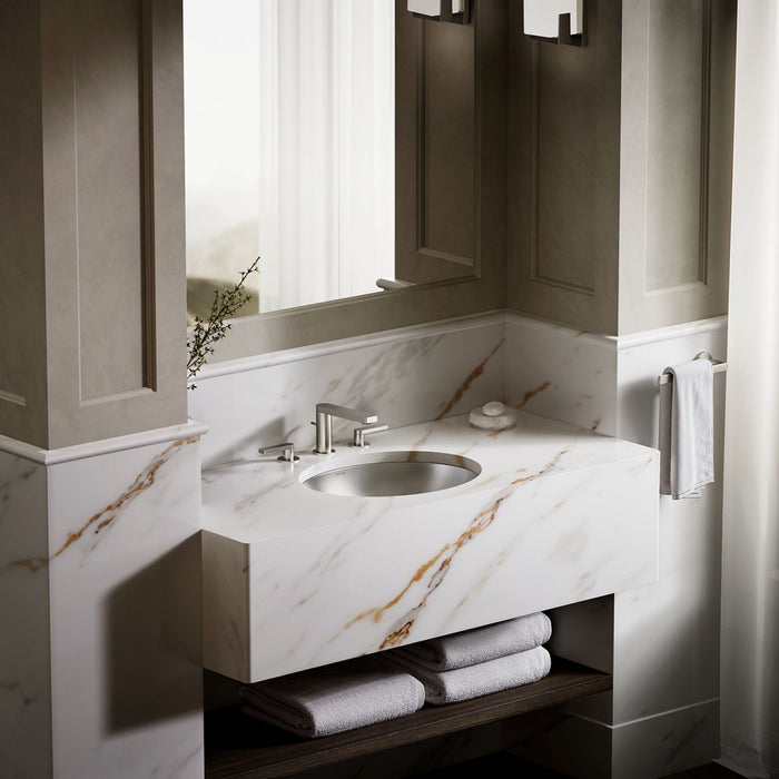 Kohler Bachata 20" oval drop-in/undermount bathroom sink, no overflow