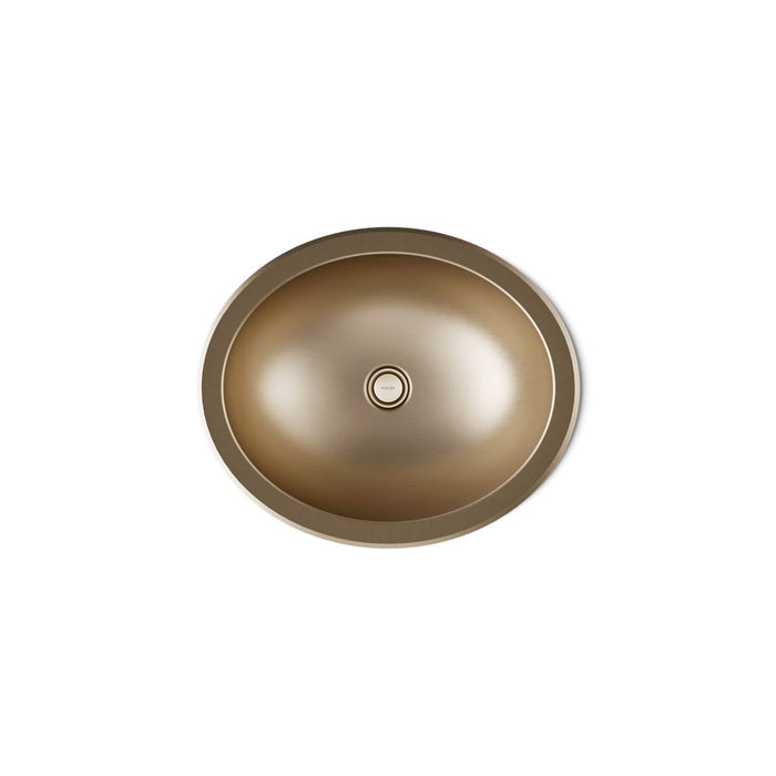 Kohler Bachata 20" oval drop-in/undermount bathroom sink, no overflow