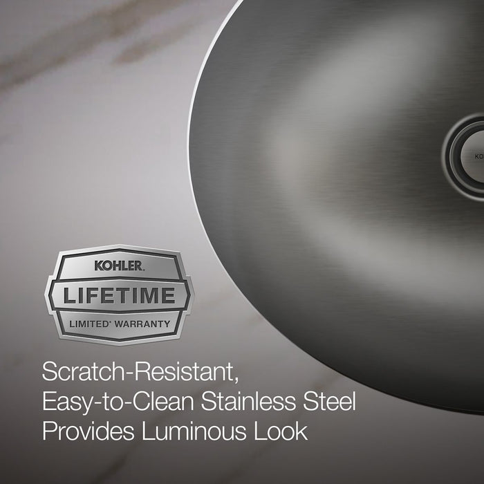Kohler Bachata 20" oval drop-in/undermount bathroom sink