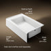 KOHLER K-26107-RA Entity 60" x 36" alcove bath with right drain